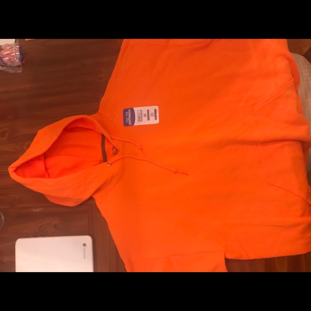 Orange Hanes Hoodie